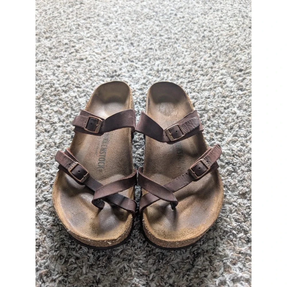 Birkenstock Mayari Sandals Brown Leather Women's 40 US 9.5